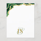 Papier Budget Emerald Green Eucalyptus Agate Mariage (Dos)