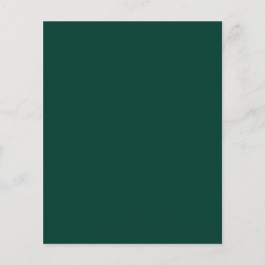 Papier Budget Emerald Green Faire-part de mariage moderne (Dos)