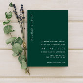 Papier Budget Emerald Green Faire-part de mariage moderne