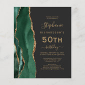 Papier Budget Emerald Green Gold Agate Dark 50e anniversa (Devant)