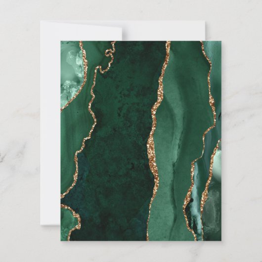 Papier Budget Emerald Green Gold Agate Marine Enregistrer (Dos)