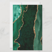 Papier Budget Emerald Green Gold Agate Purple Mariage (Dos)