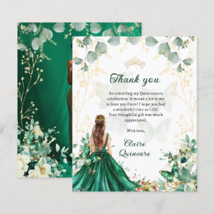 Papier BUDGET Emerald Green Gold Floral Photo Quinceanera
