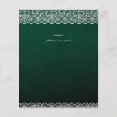 Papier BUDGET Emerald Green Lace Blanche Rustique Mariage (Dos)