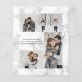 Papier Budget Emerald Green Marble 4-Photo Wedding Invite (Dos)