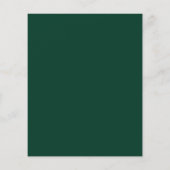 Papier Budget Emerald Green Mariage Typographie moderne (Dos)