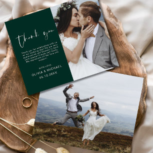 Papier Budget Emerald Green Merci Mariage photo