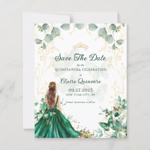 Papier Budget Emerald Green Quinceanera Enregistrer La Da