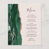 Papier Budget Emerald Green Rose Gold Agate Mariage (Devant)
