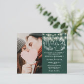 Papier Budget Emerald Lights Photo Mariage Détails Invita (Debout devant)
