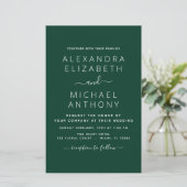 Papier Budget Emerald Mariage vert avec invitation photo (Debout devant)