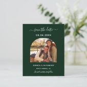 Papier Budget émeraude photo qr code mariage Enregistrer  (Debout devant)