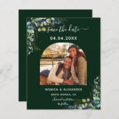 Papier Budget émeraude photo qr code mariage Enregistrer  (Devant / Derrière)