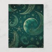 Papier Budget Émeraude Vert Or Céleste Mariage (Dos)