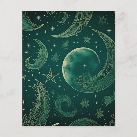 Papier Budget Émeraude Vert Or Céleste Mariage (Dos)