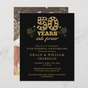 Papier Budget en Forever 50e anniversaire Invitation phot