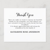 Papier Budget En Mémoire Amoureuse 3 Photo Merci funérair (Dos)