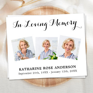 Papier Budget En Mémoire Amoureuse 3 Photo Merci funérair