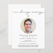 Papier Budget En Mémoire Amoureuse Photo Funérailles comm (Devant / Derrière)