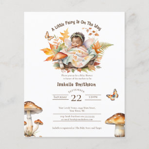 Papier Budget Enchanté Baby shower forestier d'automne