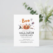 Papier Budget Enfants Halloween Costume Fête Invitation (Debout devant)