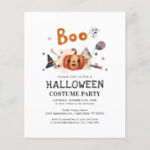 Papier Budget Enfants Halloween Costume Fête Invitation (Devant)