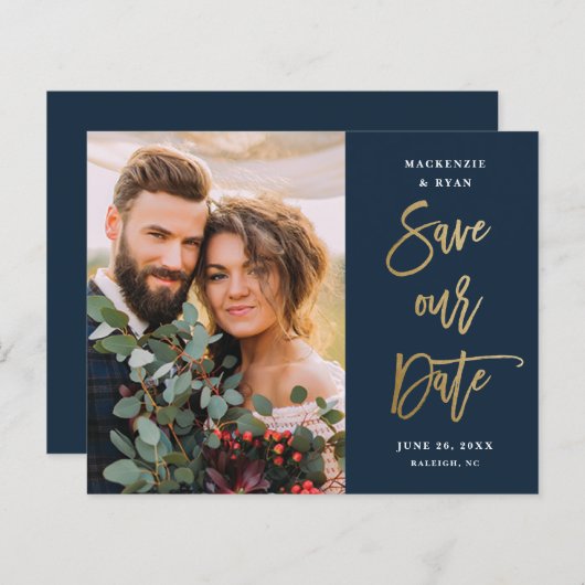 Papier Budget Enregistrer La Date (Devant / Derrière)