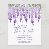 Papier Budget Enregistrer la date Aquarelle Mariage Wiste (Devant)