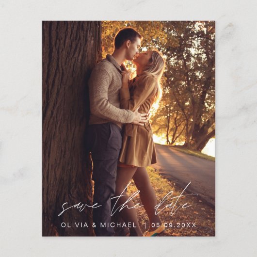 Papier Budget Enregistrer la date Burnt Orange Mariage Ph (Devant)