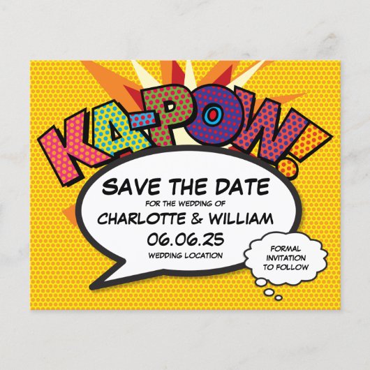 Papier Budget Enregistrer la date Comic Book KA-POW Fun (Devant)