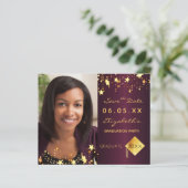 Papier Budget Enregistrer la date de la fête de graduatio (Debout devant)