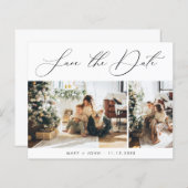 Papier Budget Enregistrer la date | Deux photos (Devant / Derrière)