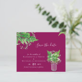 Papier BUDGET Enregistrer la date Fern Mariage de verdure (Debout devant)