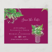 Papier BUDGET Enregistrer la date Fern Mariage de verdure (Devant)