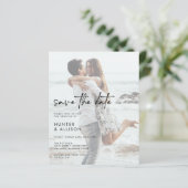 Papier BUDGET Enregistrer La Date Invitation (Debout devant)