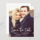 Papier Budget Enregistrer la date Invitations photo (Devant / Derrière)