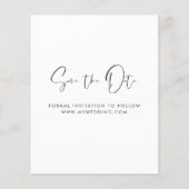 Papier Budget Enregistrer la date Invitations photo (Dos)