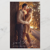 Papier Budget Enregistrer la date manuscrite Mariage phot (Devant)