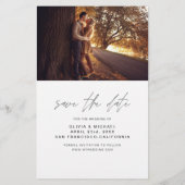 Papier Budget Enregistrer la date manuscrite Mariage phot (Dos)