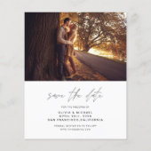 Papier Budget Enregistrer la date manuscrite Mariage phot (Dos)