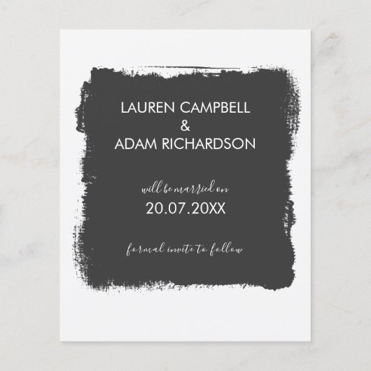 Papier Budget Enregistrer La Date Mariage Photo Faire-par (Dos)