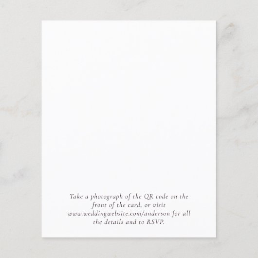 Papier Budget Enregistrer la date Mariage QR Code Invitat (Dos)