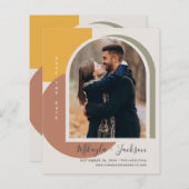 Papier Budget Enregistrer la photo Arc Abstraite Date Bol (Devant / Derrière)