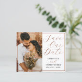 Papier Budget Enregistrer notre date Code QR Mariage phot (Debout devant)