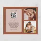 Papier Budget Enregistrer notre date Code QR Mariage phot (Dos)