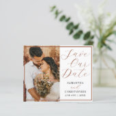 Papier Budget Enregistrer notre date Code QR Mariage phot (Debout devant)