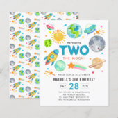 Papier Budget Espace extra-atmosphérique DEUX Lune 2e fêt (Devant / Derrière)