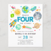 Papier Budget Espace extra-atmosphérique Étoiles Lune 4e (Devant)