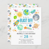 Papier Budget Espace extra-atmosphérique Feu d'anniversai (Devant / Derrière)