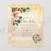 Papier budget Espagnol Invitacions Mariages Bourgogne Flo (Devant / Derrière)